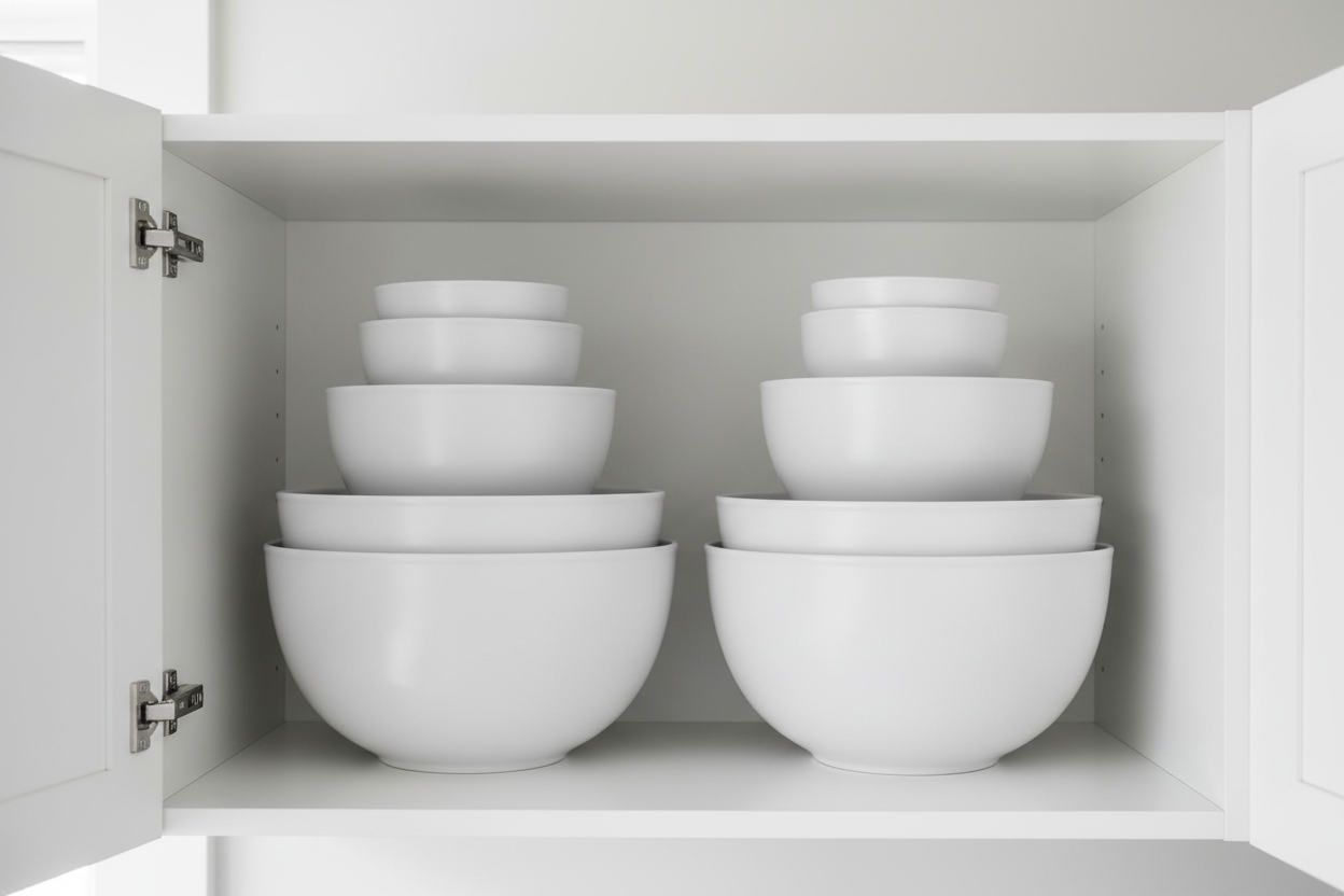How to Organize Kitchen Cabinet with Mixing Bowls – Life Logic Lab