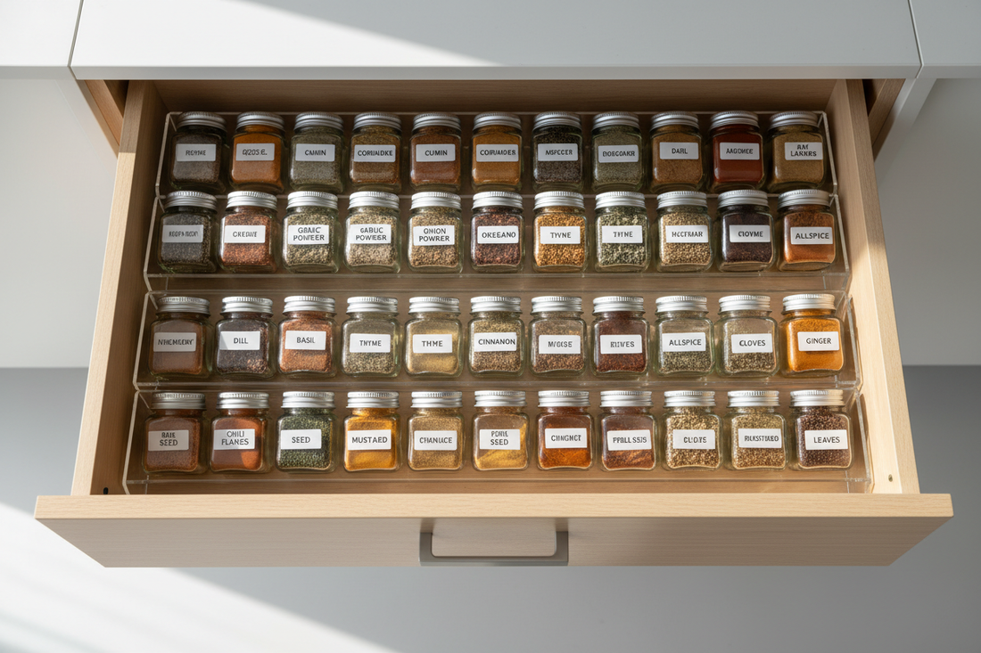 How to Organize Kitchen Spice Drawer