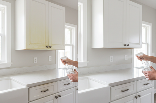 How to Clean White Kitchen Cabinets Without Yellowing