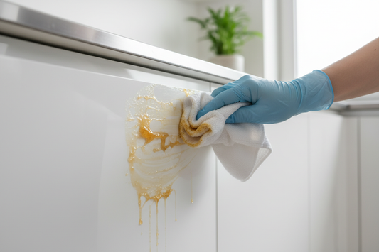 How to Remove Sticky Residue from Kitchen Cabinets
