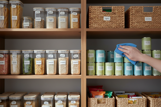 How to Clean Kitchen Pantry Shelves