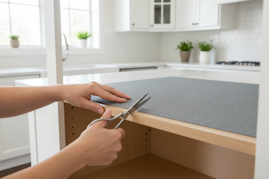 How to Line Kitchen Cabinet Shelves