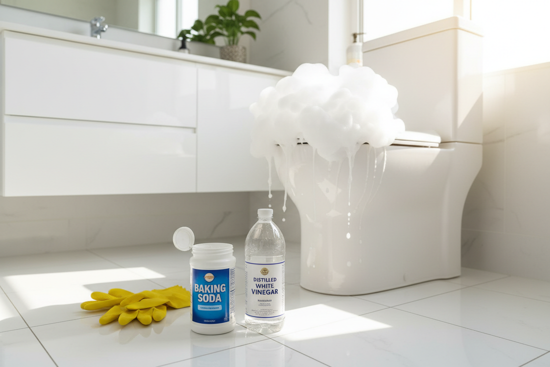 How to Clean Toilet Bowl with Baking Soda and Vinegar