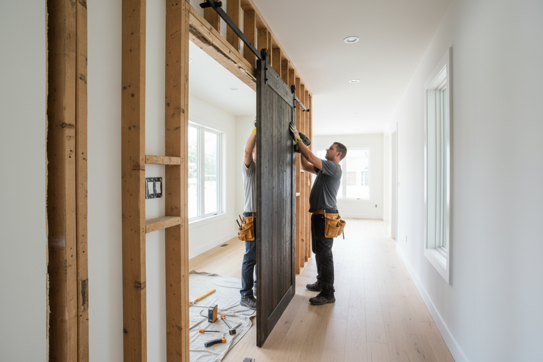 How to Install a Barn Door Without a Header
