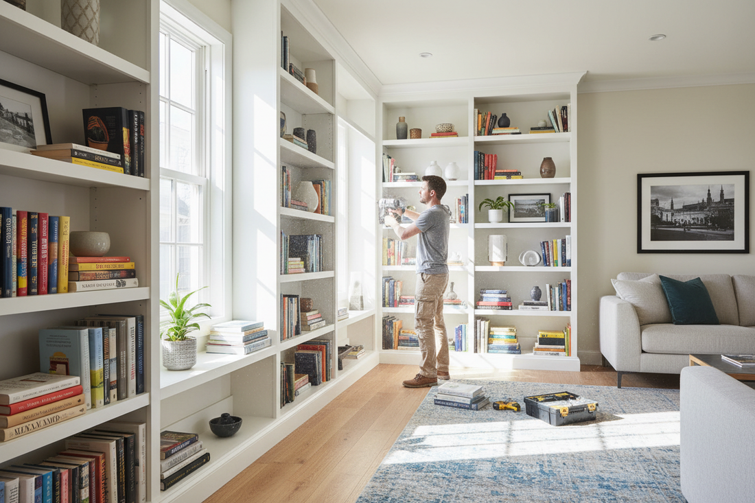 How to Add a Built-In Bookcase to a Room