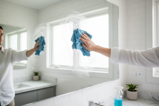 How to Clean a Bathroom Mirror Without Streaks
