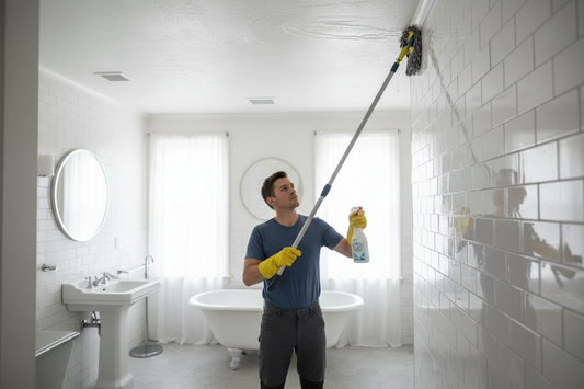 How to Clean Bathroom Walls and Ceiling