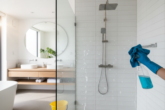 How to Clean a Doorless Shower