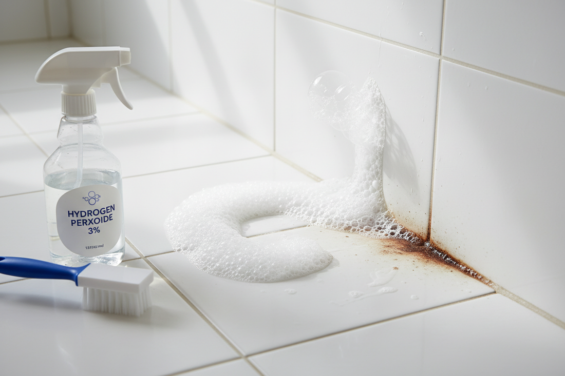 How to Clean Grout with Hydrogen Peroxide (Brighten and Disinfect)