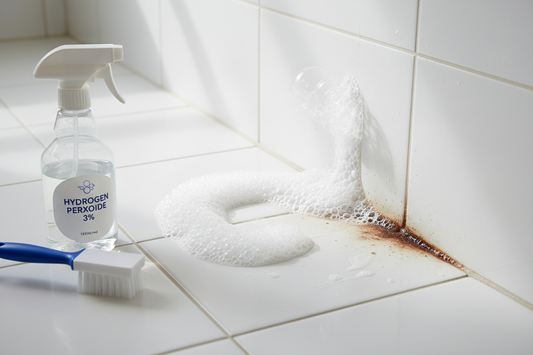 How to Clean Grout with Hydrogen Peroxide (Brighten and Disinfect)