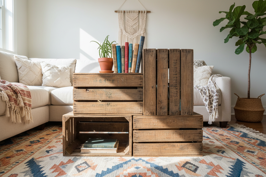 How to Build a Coffee Table from Crates