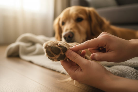 How to Treat a Dog's Cut Paw at Home