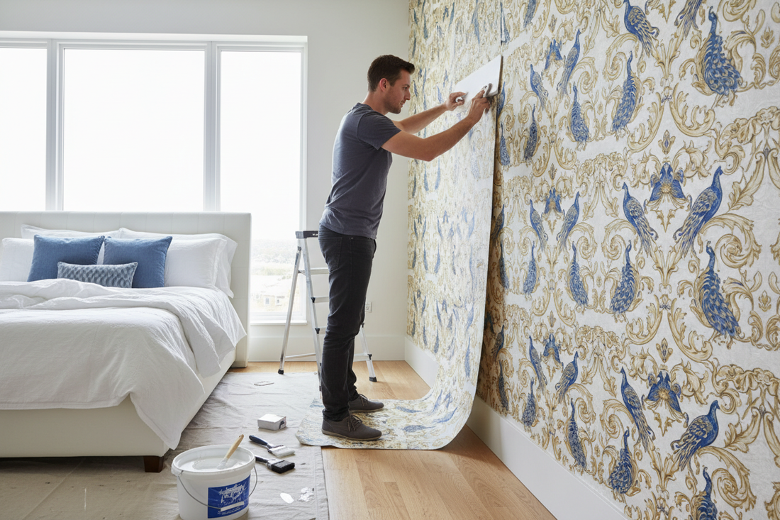 How to Create an Accent Wall with Fabric
