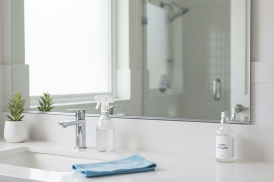 How to Clean Bathroom Mirror with Vinegar