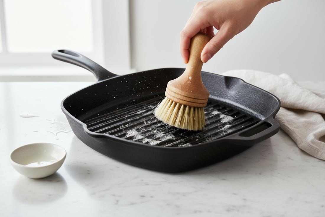 How to Clean Cast Iron Grill Pan