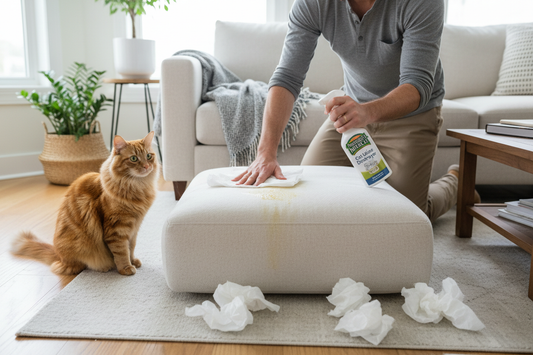 How to Clean Cat Urine from a Sofa