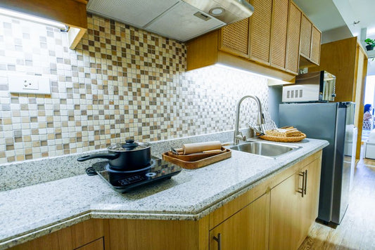 How to Transform a Dull Rental Kitchen with Peel-and-Stick Backsplash and Temporary Upgrades